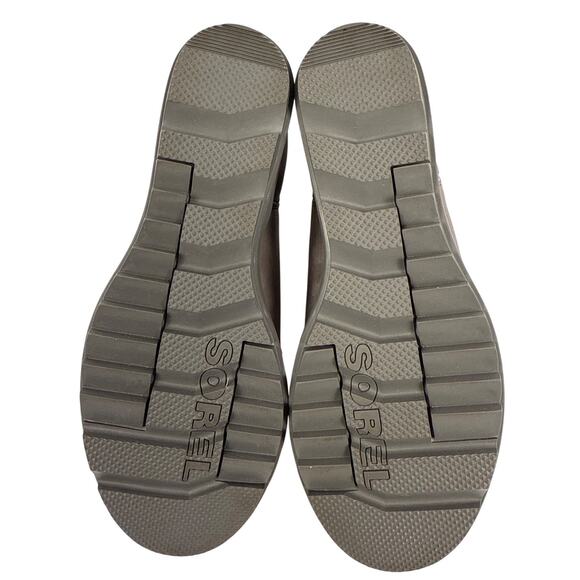 Sorel Evie Zip Bootie Wedge Women's 8 Waterproof Gray Leather Quarry Sea Salt - Picture 6 of 9